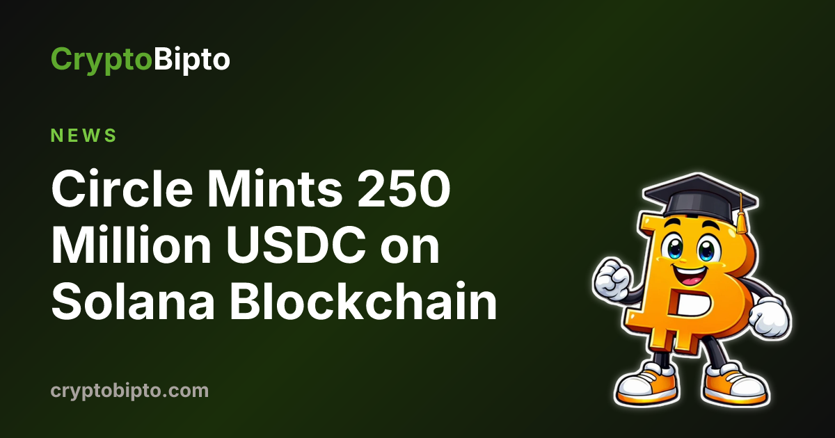 Circle Mints 250 Million USDC on Solana Blockchain | Now News | CryptoBipto